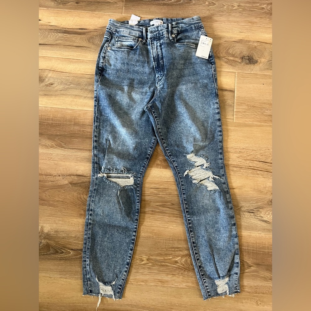 NWT Good American Good Waist Crop Jeans size 10/30